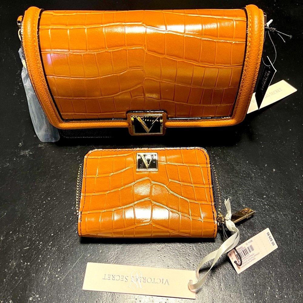 Victoria’s Secret Brown and Black crossbody Bag & Wallet set